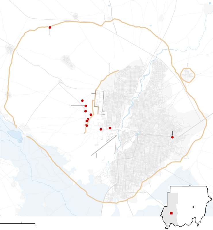 Guardian graphic. Source: satellite imagery from Vantor and Airbus DS. analysis by the Humanitarian Research Lab at Yale School of Public Health